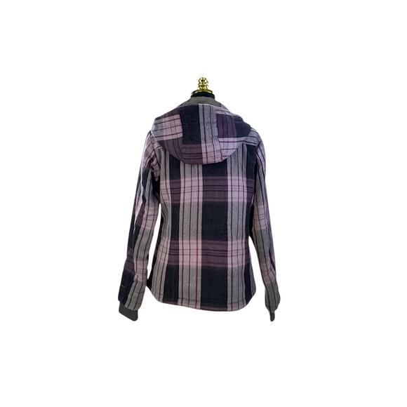 Columbia Women's Black Maroon Plaid Wool Blend Jacket - S - Picture 5 of 10